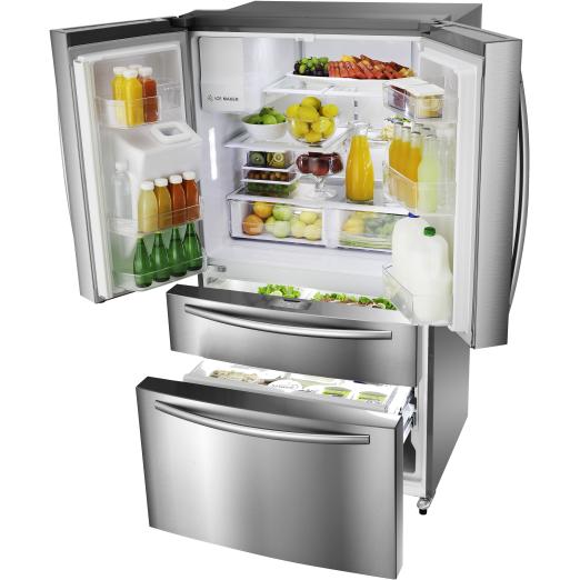 Hisense 36-inch, 21.4 cu.ft. Freestanding French 4-Door Refrigerator with Ice and Water Dispensing System RF21N1ASD IMAGE 4