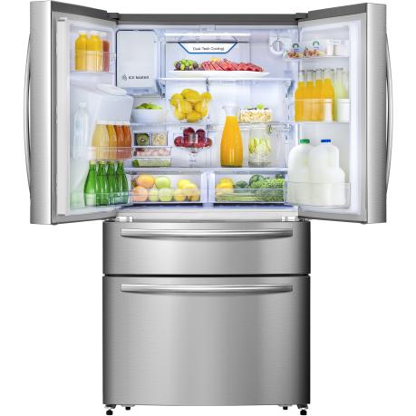 Hisense 36-inch, 21.4 cu.ft. Freestanding French 4-Door Refrigerator with Ice and Water Dispensing System RF21N1ASD IMAGE 5
