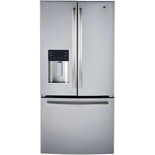 GE Profile 33-inch, 17.5 cu. Ft. Counter depth french-door refrigerator PYE18HSLKSS IMAGE 1