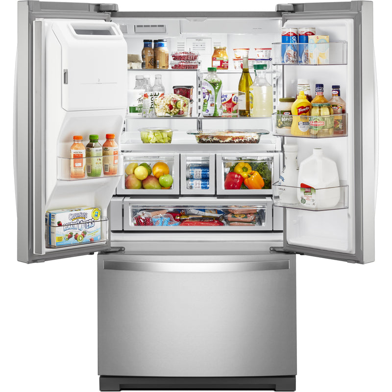 Whirlpool 36-inch, 26.8 cu. ft. Freestanding French 3-Door Refrigerator Water and Ice Dispensing System WRF767SDHZ IMAGE 3
