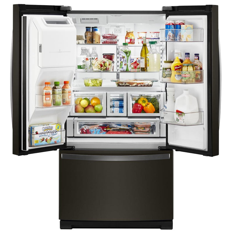 Whirlpool 36-inch, 26.8 cu. ft. Freestanding French 3-Door Refrigerator Water and Ice Dispensing System WRF767SDHV IMAGE 6