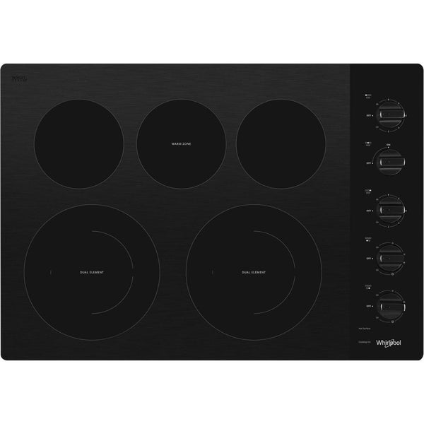Whirlpool 30-inch Built-In Electric Cooktop WCE77US0HB IMAGE 1