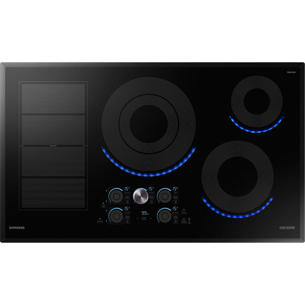 Samsung 36-inch Built-in Induction Cooktop with  Virtual Flame™ Technology NZ36M9880UB/AA IMAGE 1