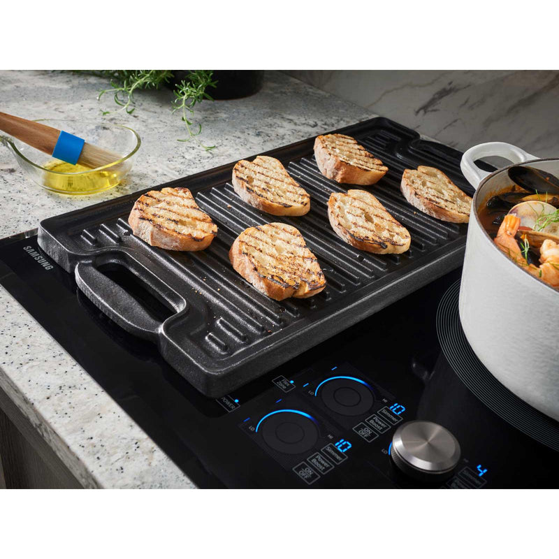 Samsung 36-inch Built-in Induction Cooktop with  Virtual Flame™ Technology NZ36M9880UB/AA IMAGE 7