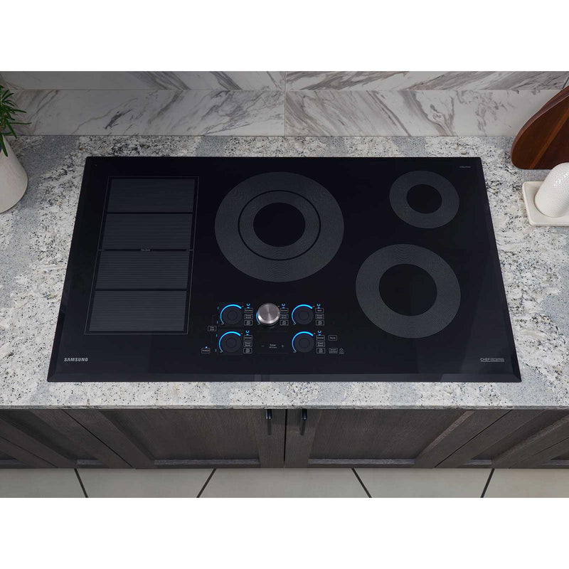Samsung 36-inch Built-in Induction Cooktop with  Virtual Flame™ Technology NZ36M9880UB/AA IMAGE 8
