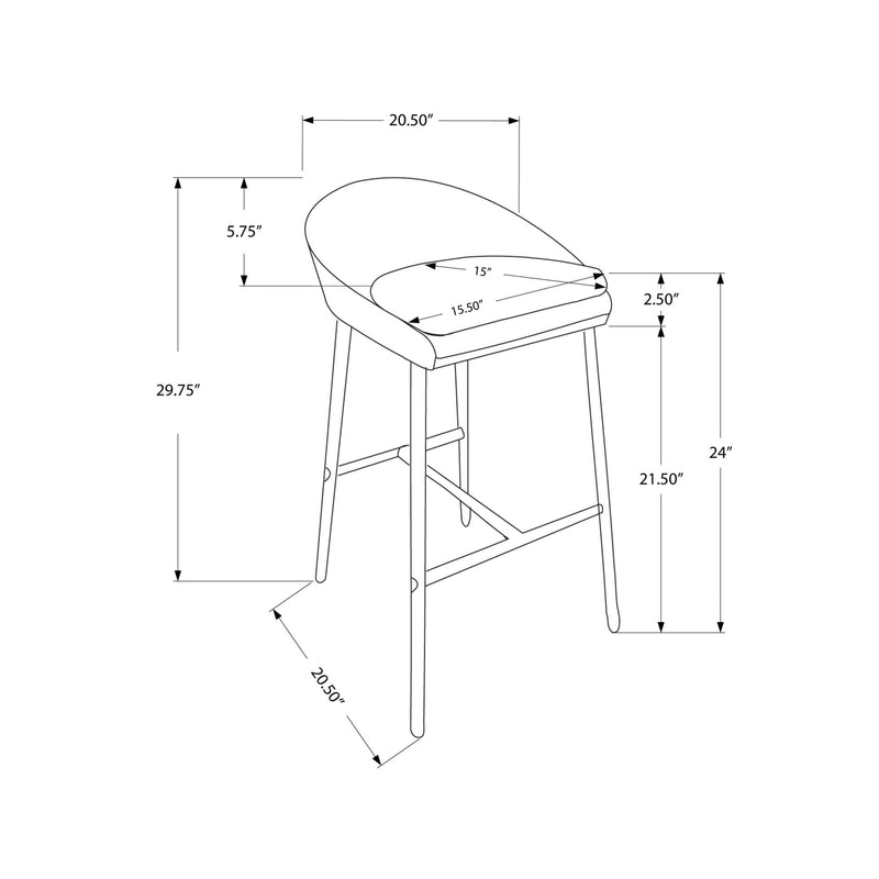 Monarch Counter Height Stool I 2296 IMAGE 5