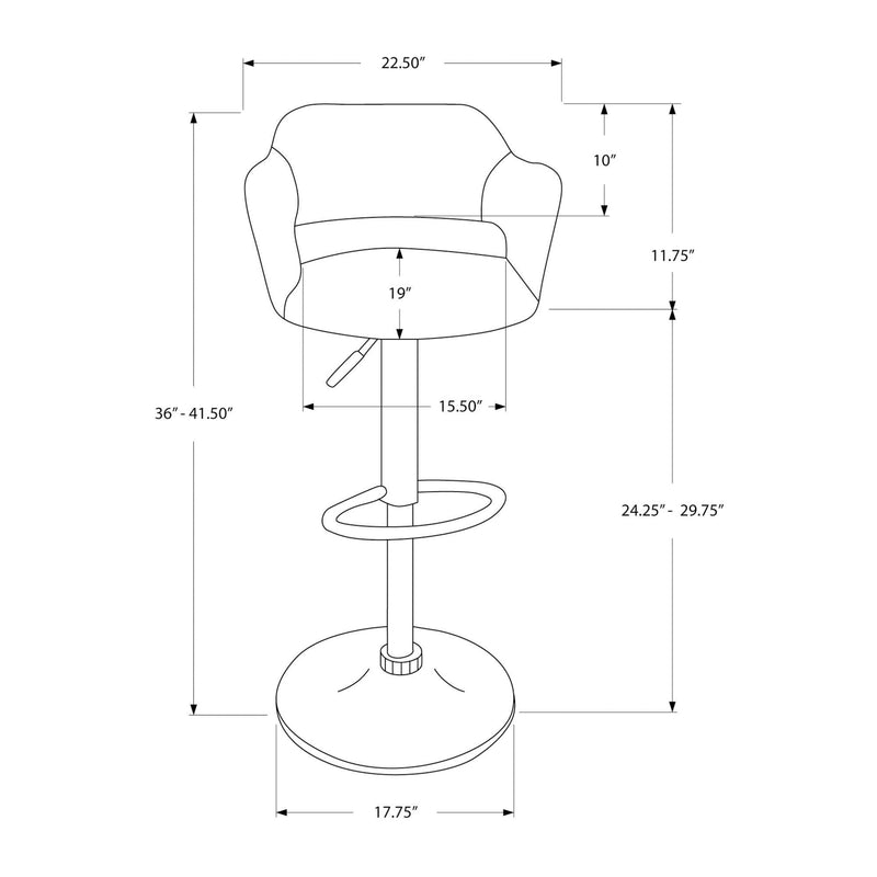 Monarch Pub Height Stool I 2381 IMAGE 5