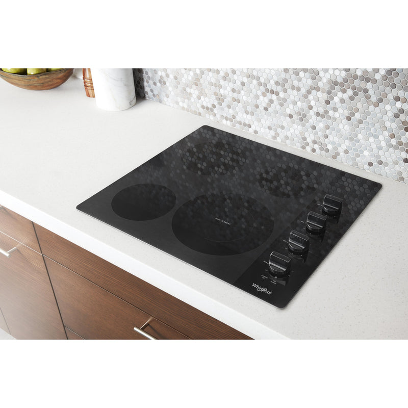 Whirlpool 24-inch Built-in Electric Cooktop with FlexHeat™ Element WCE55US4HB IMAGE 4