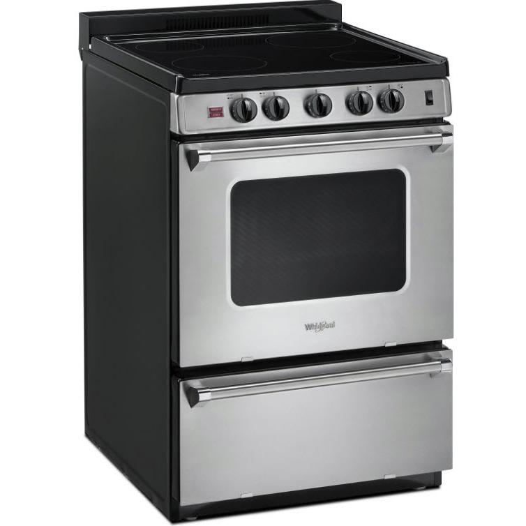 Whirlpool 24-inch, Freestanding Electric Range with Upswept SpillGuard™ Cooktop YWFE50M4HS IMAGE 4