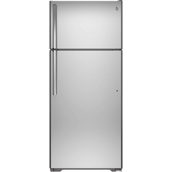 GE 30-inch 18 cu. ft. Top Freezer Refrigerator GTS18FSLKSS IMAGE 1