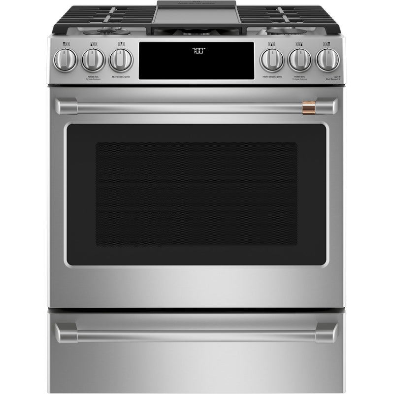 Café 30-inch Slide-in Gas Range with Convection Technology CCGS700P2MS1 IMAGE 2