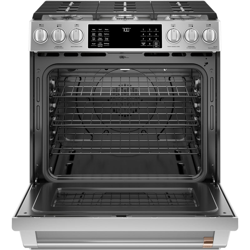 Café 30-inch Slide-in Gas Range with Convection Technology CCGS700P2MS1 IMAGE 3