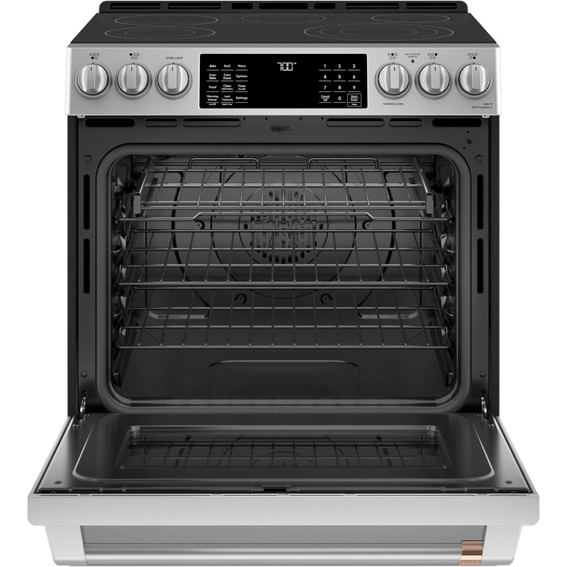 Café 30-inch Slide-in Electric Range with Warming Drawer CCES700P2MS1 IMAGE 4