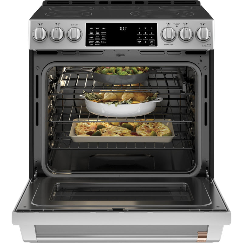 Café 30-inch Slide-in Electric Range with Warming Drawer CCES700P2MS1 IMAGE 5