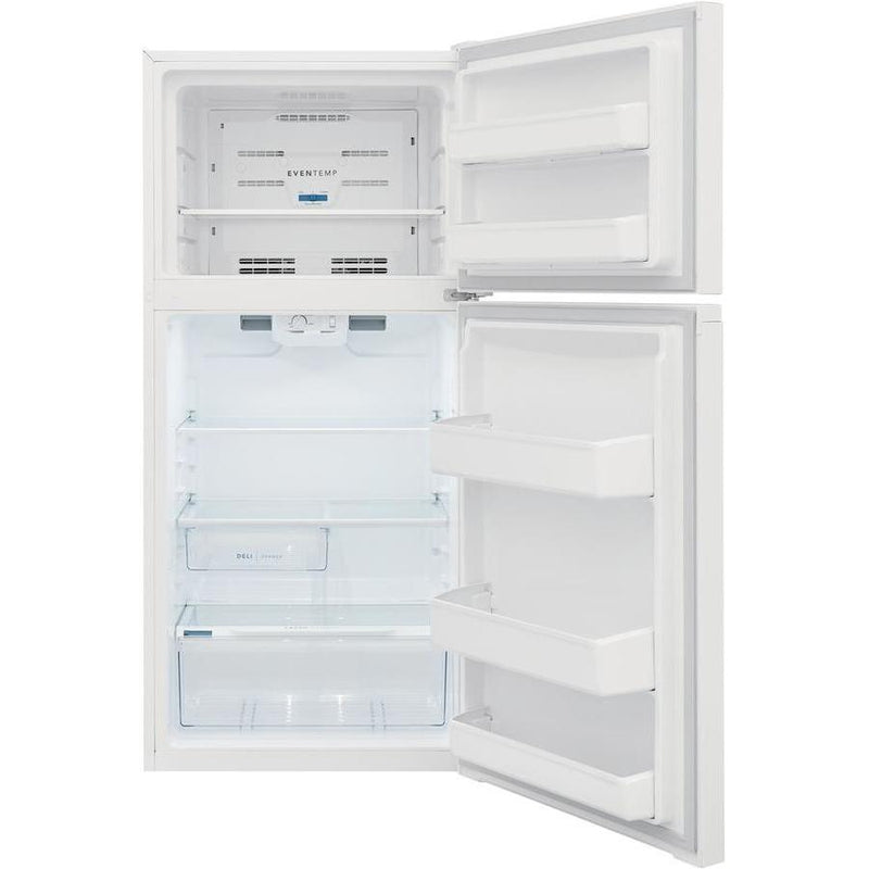 Frigidaire 27-inch, 13.9 cu.ft. Freestanding Top Freezer Refrigerator with EvenTemp® Cooling System FFHT1425VW IMAGE 3