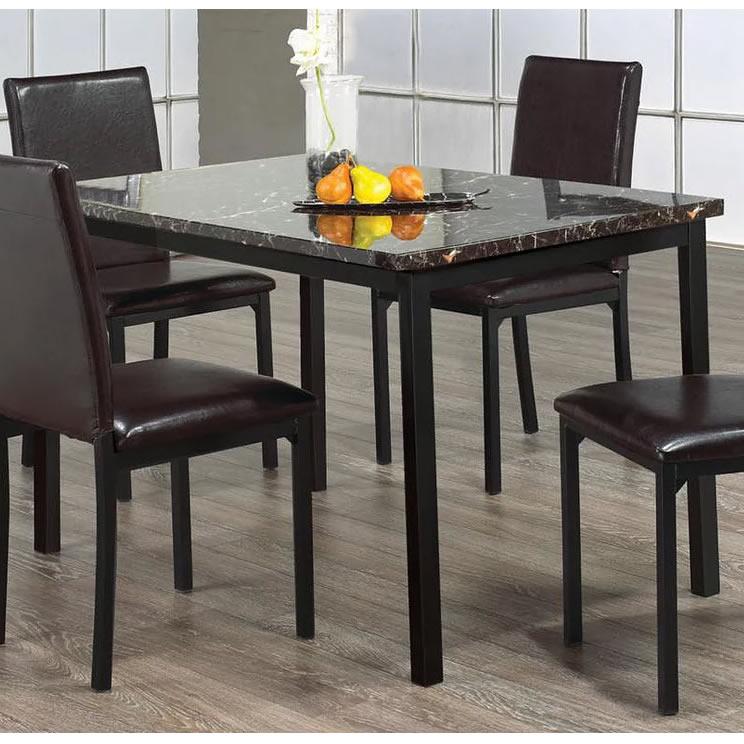 IFDC Dining Table with Marble Top T-1522 IMAGE 1