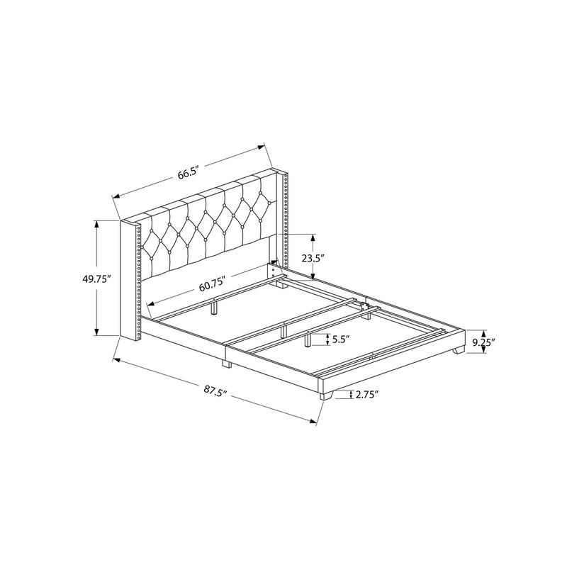 Monarch Queen Upholstered Platform Bed I 5984Q IMAGE 5