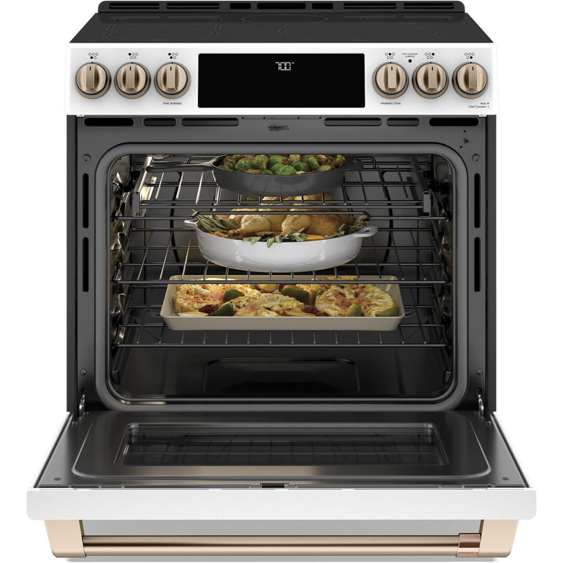 Café 30-inch Slide-in Electric Range with Warming Drawer CCES700P4MW2 IMAGE 5
