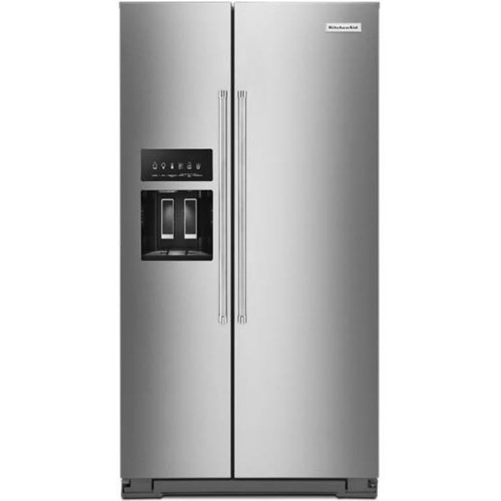 KitchenAid 24.8 cu ft. Side-by-Side Refrigerator with Water and Ice Dispenser KRSF705HPS IMAGE 1