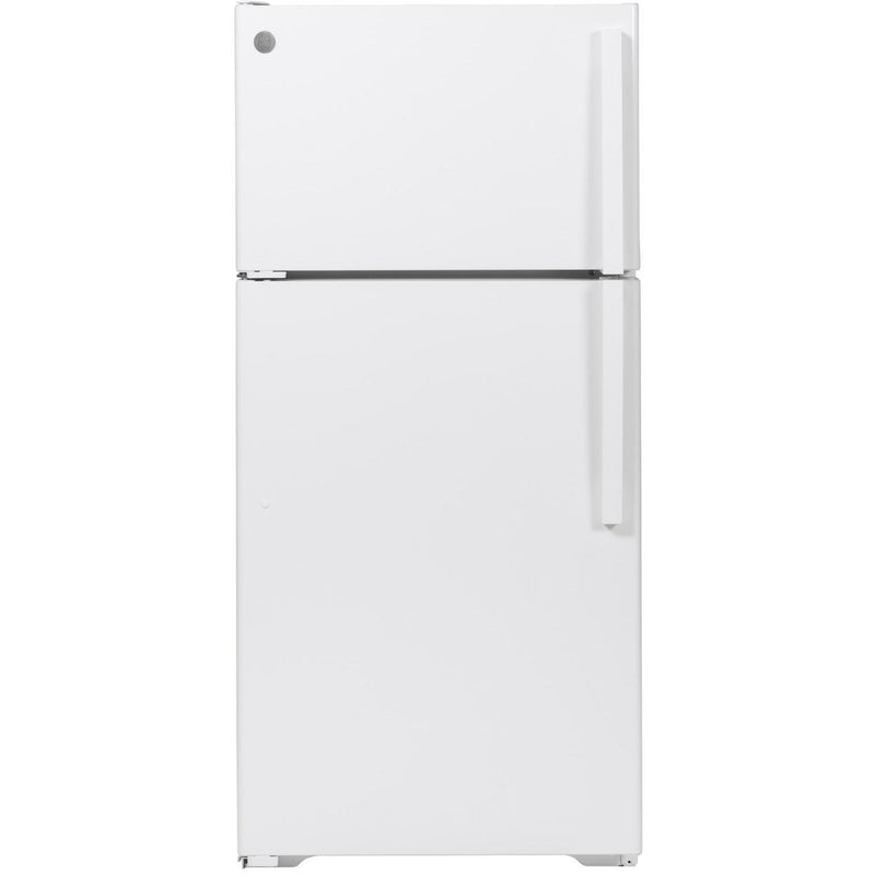 GE 28-inch, 15.6 cu.ft. Freestanding Top-Freezer Refrigerator with ClimateKeeper™ GTE16DTNLWW IMAGE 1
