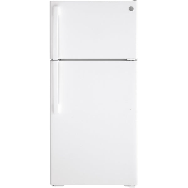 GE 28-inch, 15.6 cu.ft. Freestanding Top-Freezer Refrigerator with ClimateKeeper™ GTE16DTNRWW IMAGE 1