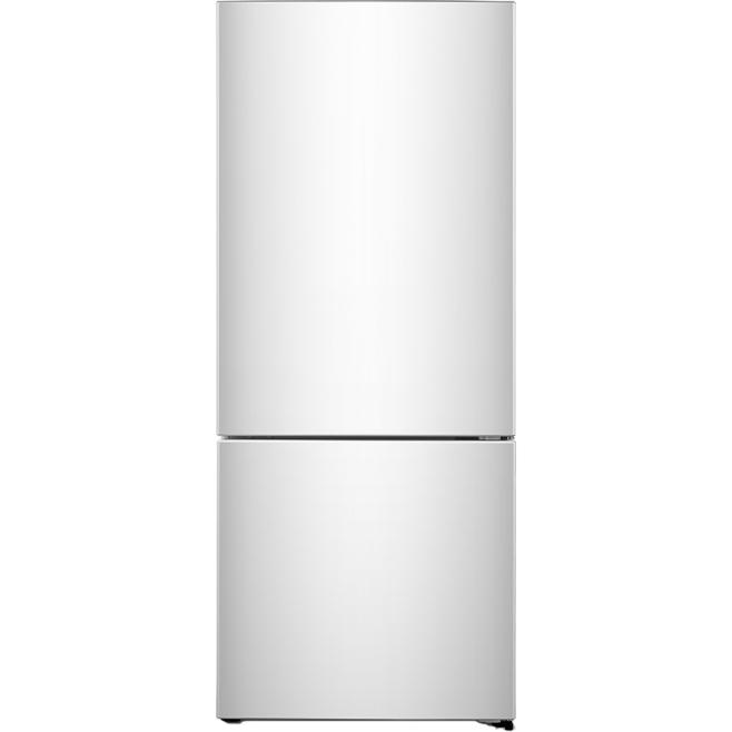 Hisense 27.7-inch, 14.8 cu.ft. Counter-Depth Bottom Freezer Refrigerator with Digital Display RB15N6AWE IMAGE 1