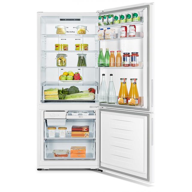 Hisense 27.7-inch, 14.8 cu.ft. Counter-Depth Bottom Freezer Refrigerator with Digital Display RB15N6AWE IMAGE 4