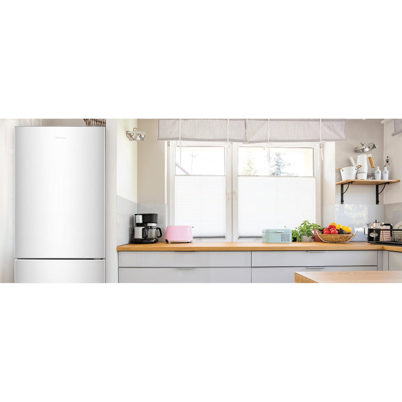 Hisense 27.7-inch, 14.8 cu.ft. Counter-Depth Bottom Freezer Refrigerator with Digital Display RB15N6AWE IMAGE 8