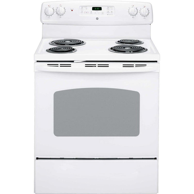 GE 30-inch Freestanding Electric Range with Digital Display JCBP270DMWW IMAGE 1