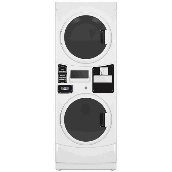 Maytag Commercial Laundry Gas Stacked Washer and Dryers Commercial Laundry Center with Turbovent® Technology MLG22PDAWW IMAGE 1