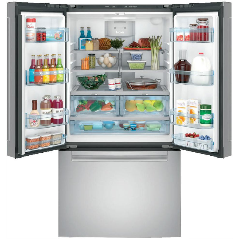 Haier 36-inch, 27 cu. ft. French 3-Door Refrigerator with Ice and Water QNE27JYMFS IMAGE 2
