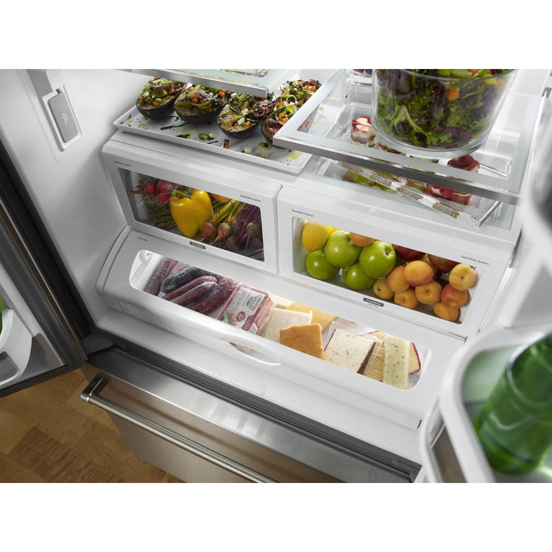 KitchenAid 36-inch, 22 cu.ft. Counter-Depth French 3-Door Refrigerator with Interior Water Dispenser KRFC302EPA IMAGE 5