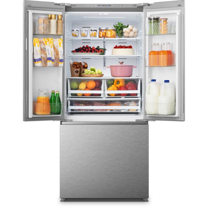 Hisense 30-inch, 20.8 cu.ft. Freestanding French 3-Door Refrigerator with Inverter Technology RF210N6ASE IMAGE 2