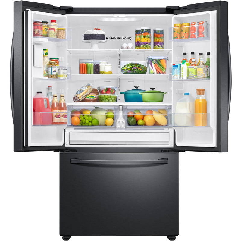 Samsung 36-inch, 28 cu.ft. Freestanding French 3-Door Refrigerator with Internal Water Dispenser RF28T5101SG/AA IMAGE 5