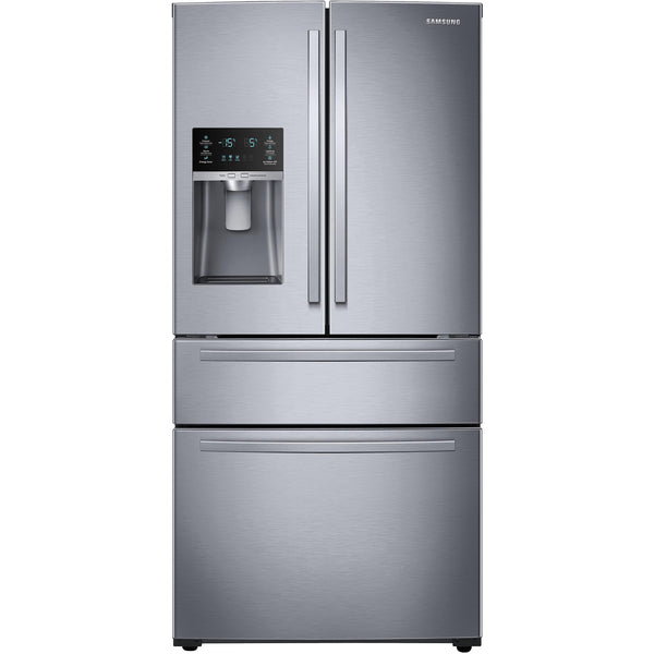 Samsung 33-inch, 25 cu.ft. Freestanding French 4-Door Refrigerator with FlexZone™ Drawer RF25HMIDBSR/AA IMAGE 1