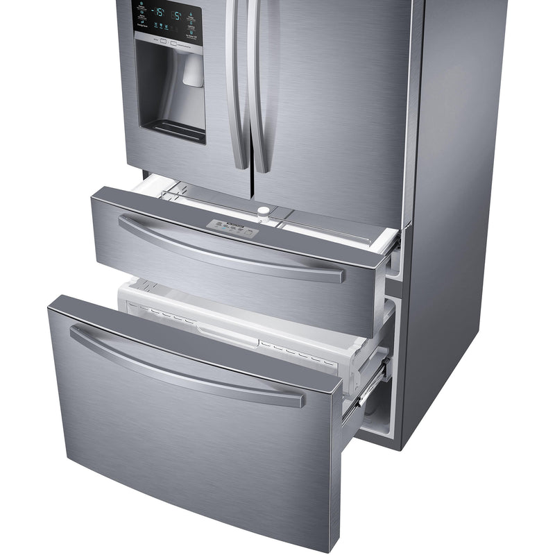 Samsung 33-inch, 25 cu.ft. Freestanding French 4-Door Refrigerator with FlexZone™ Drawer RF25HMIDBSR/AA IMAGE 6