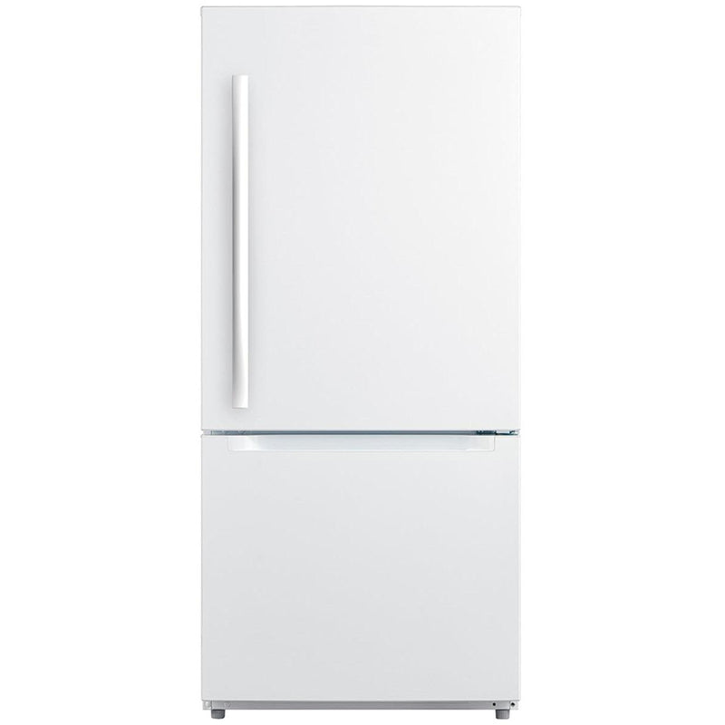Moffat 30-inch, 18.6 cu.ft. Freestanding Bottom Freezer Refrigerator with LED Lighting MDE19DTNKWW IMAGE 1