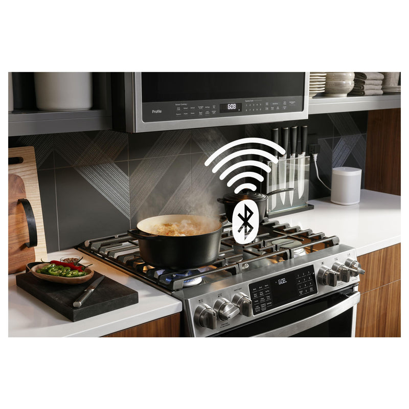 GE Profile 30-inch Slide-In Gas Range with Wi-Fi Connect PCGS930YPFS IMAGE 6