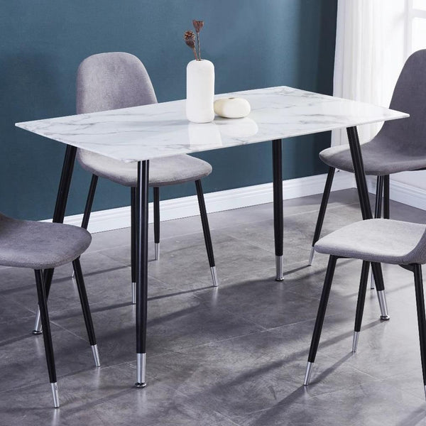 IFDC Dining Table with Glass Top T-1580 IMAGE 1