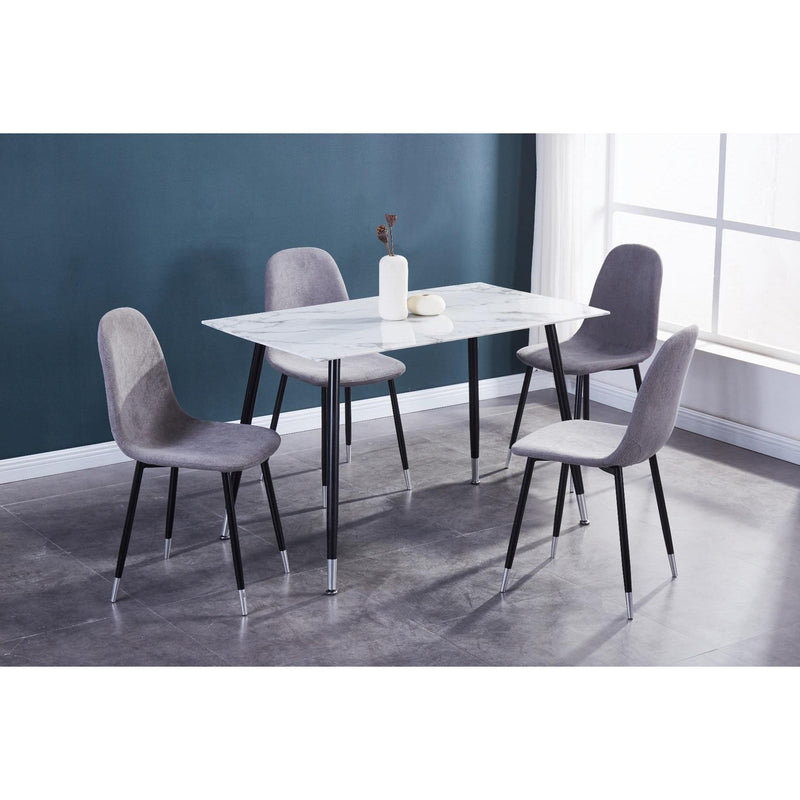 IFDC Dining Table with Glass Top T-1580 IMAGE 2