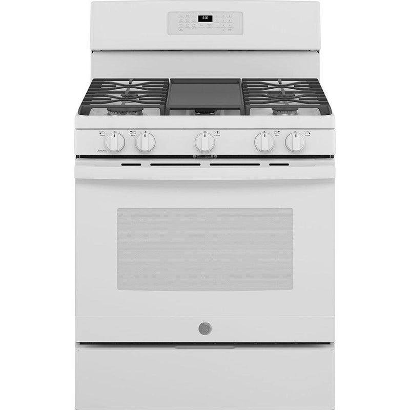 GE 30-inch Freestanding Gas Range with Self-Clean Oven JCGB660DPWW IMAGE 1