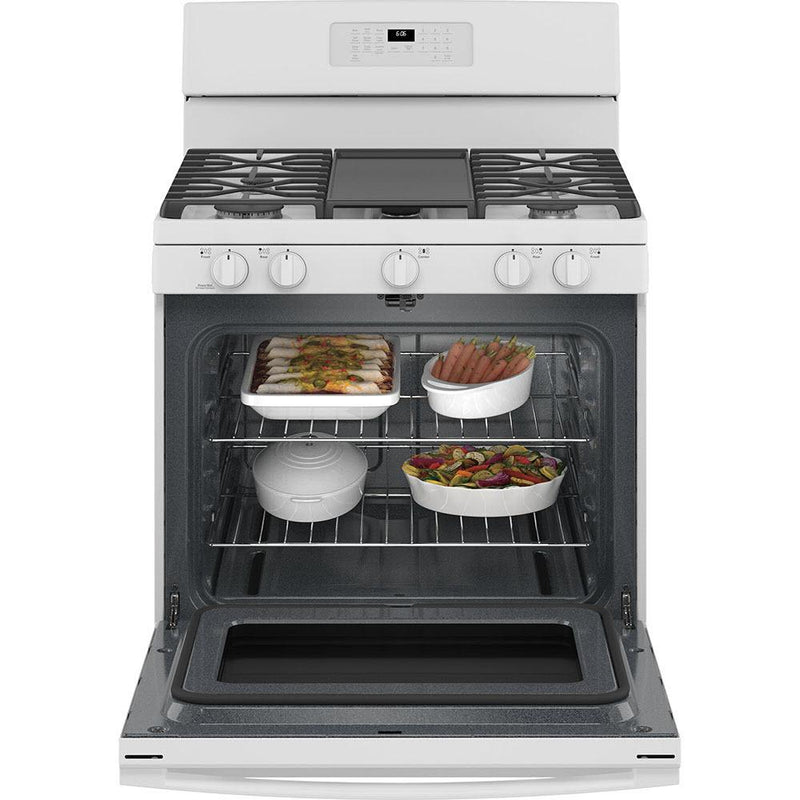 GE 30-inch Freestanding Gas Range with Self-Clean Oven JCGB660DPWW IMAGE 3
