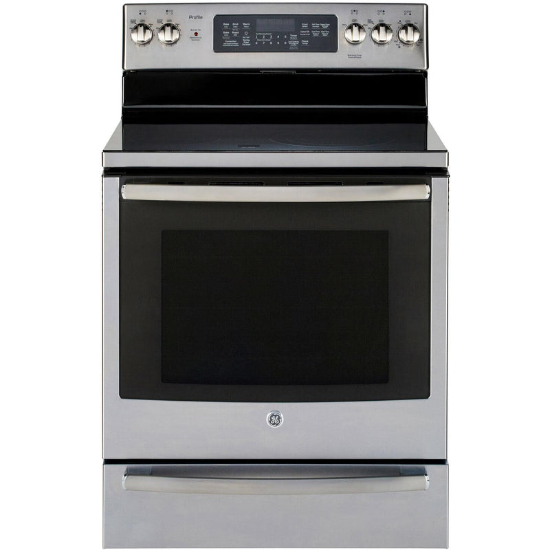 GE Profile 30-inch Freestanding Electric Range with True European Convection PCB940YKFS IMAGE 1