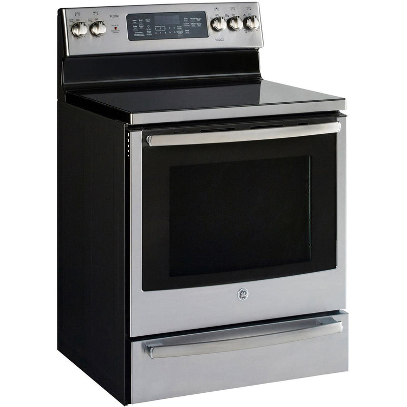 GE Profile 30-inch Freestanding Electric Range with True European Convection PCB940YKFS IMAGE 4