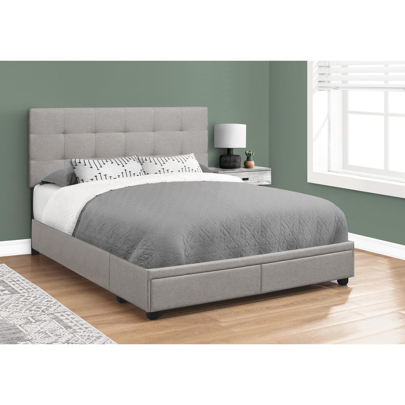 Monarch Queen Upholstered Platform Bed with Storage I 6020Q IMAGE 3