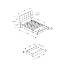 Monarch Queen Upholstered Platform Bed with Storage I 6020Q IMAGE 5