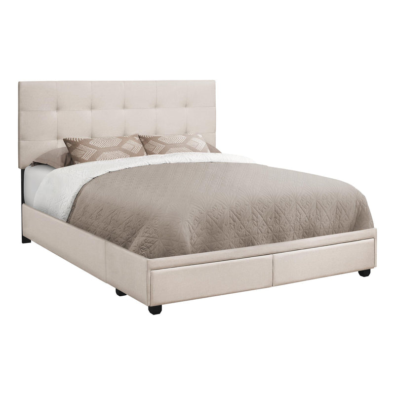 Monarch Queen Upholstered Platform Bed with Storage I 6021Q IMAGE 1