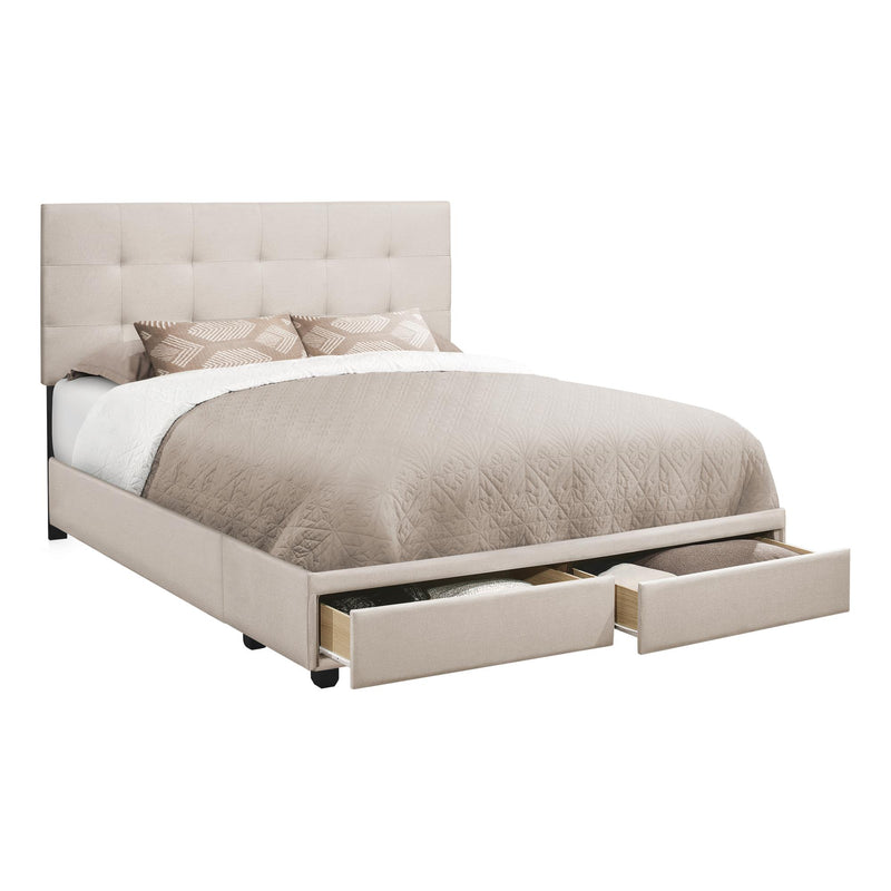 Monarch Queen Upholstered Platform Bed with Storage I 6021Q IMAGE 2