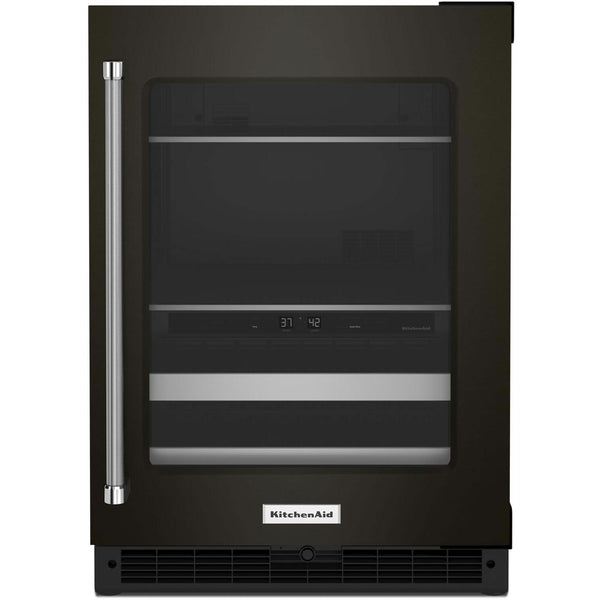 KitchenAid 24-inch, 4.89 cu. ft. Beverage Center with Glass Door KUBR314KBS IMAGE 1