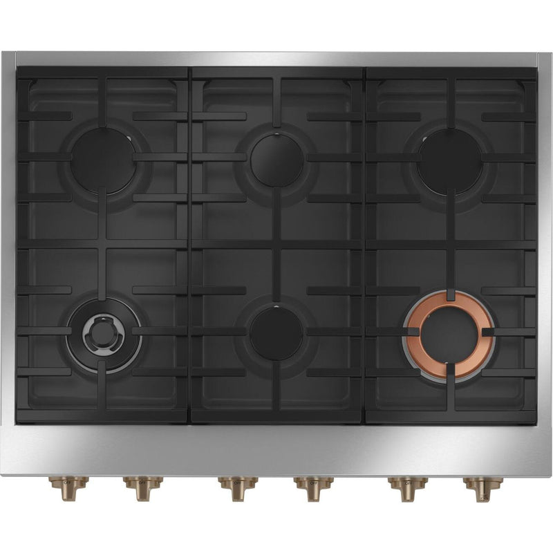 Café 36-inch Built-in Gas Rangetop with 6 Burners CGU366P2TS1 IMAGE 2
